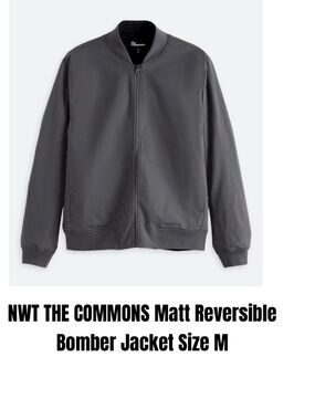 THE COMMONS Matt Reversible Bomber Jacket Size M